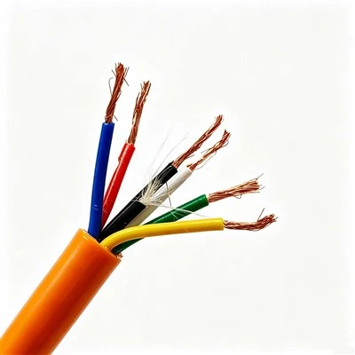 Tahan Lama 6*1.0mm² Kabel Kalis Air PE Penebat Oren Jaket PUR Tembaga Bare Struktur Kalis Air Untuk Kejuruteraan Hidraulik